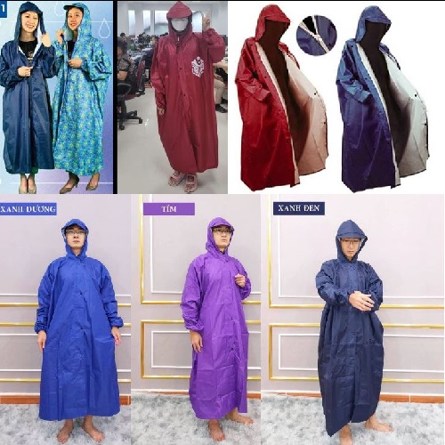 áo mưa măng tô xẻ khóa vải dù vân tổ ong in logo, là mẫu áo mưa thiết kế có khó ở giữa, tiện lợi cho việc sử dụng cũng như gấp gọn. Áo mưa được in logo lên lưng ngực túi làm quà tặng áo mưa cho công nhân viên.